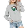 Kids' Fashion Loose-Fit Casual Long-Sleeve Christmas Print Oversized Crewneck Sweatshirt