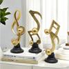 Golden Music Note Resin Decor Set