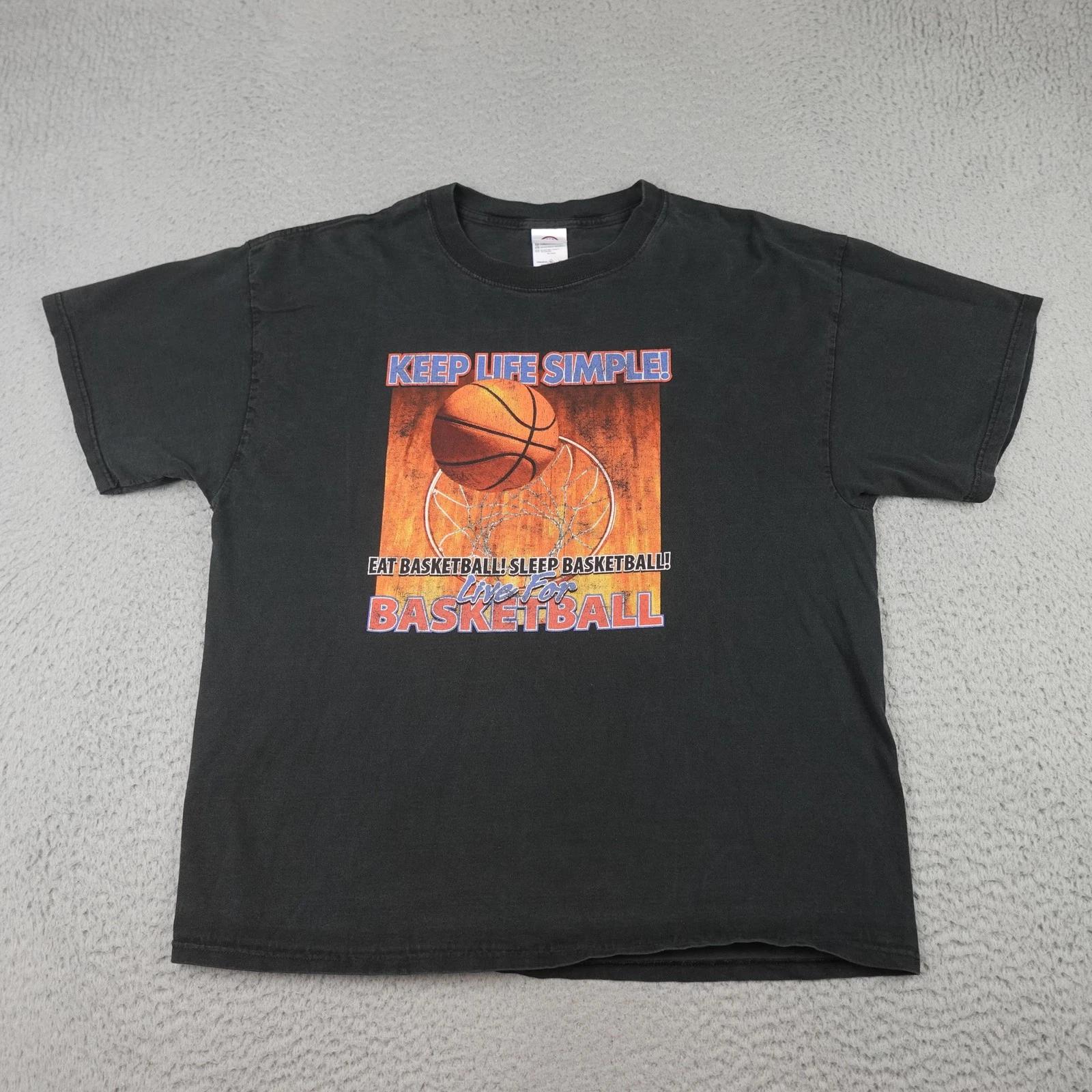 Vintage Basketball Shirt Mens XL Delta Eat Sleep Live 90s Graphic Sports Tee XL