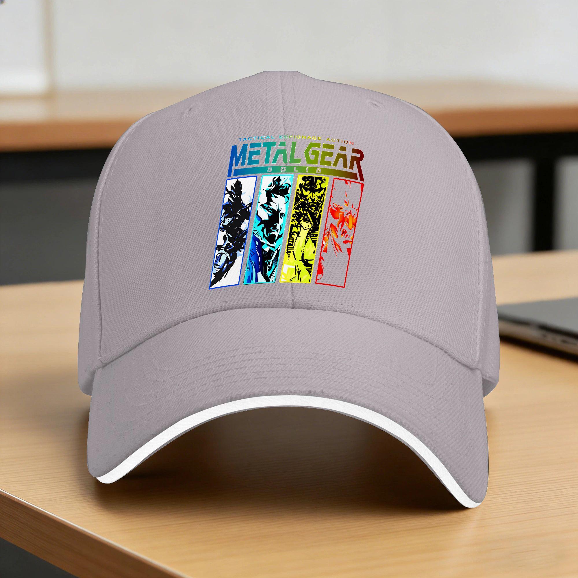 Casquette de Baseball Métal Printemps Metal Gear Solid V2 Randonnée Pêche Mode Design Soleil Hip Hop Chapeaux Unisexe Hommes Casquettes de Baseball One Size gray