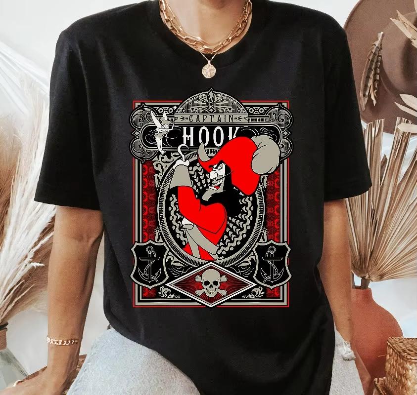 Peter Pan Captain Hook Poster TShirt Captain Hook Shirt Disneyland Family Matching Shirt WDW Epcot Theme Park S