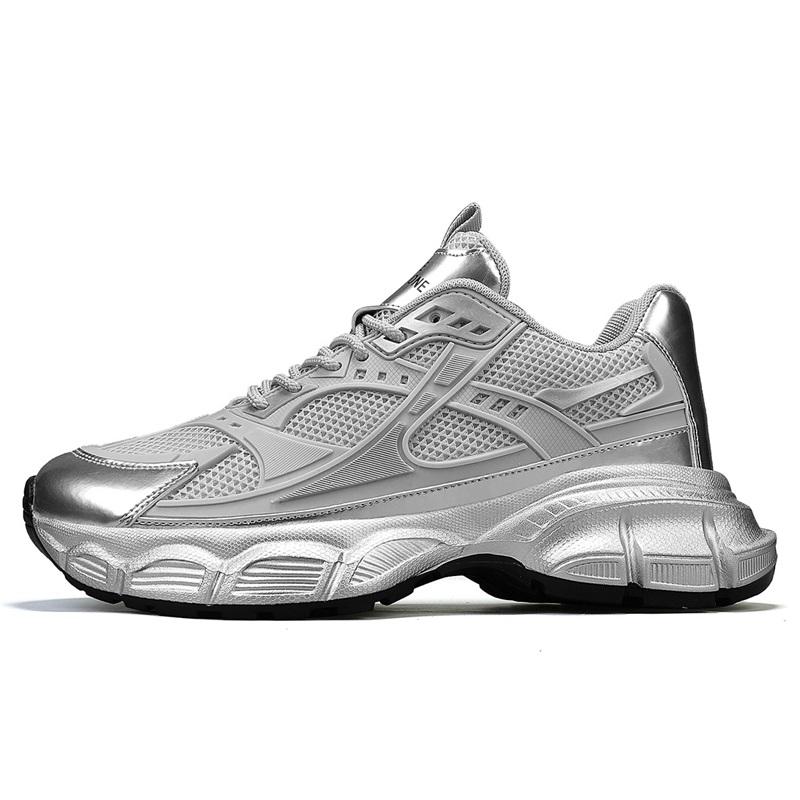 

Men s fashion casual sports shoes Four seasons breathable soft-soled non-slip outdoor running shoes students thick-sole sneakers 45