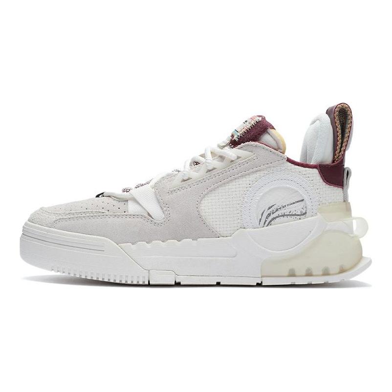 Li Ning Enlightenment Slip Resistant, Abrasion Resistant, Lightweight Mid top Skateboard Shoes Women's Snow AGCR448-2