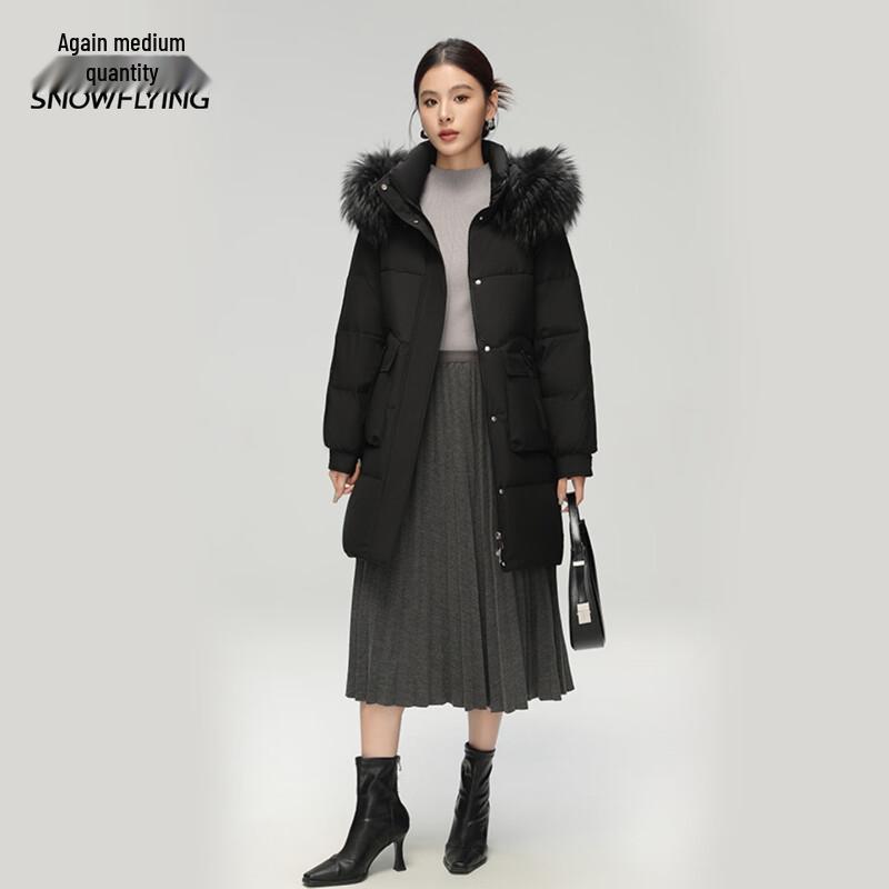 Xuezongfei Women's Mid-length Hooded Down Jacket