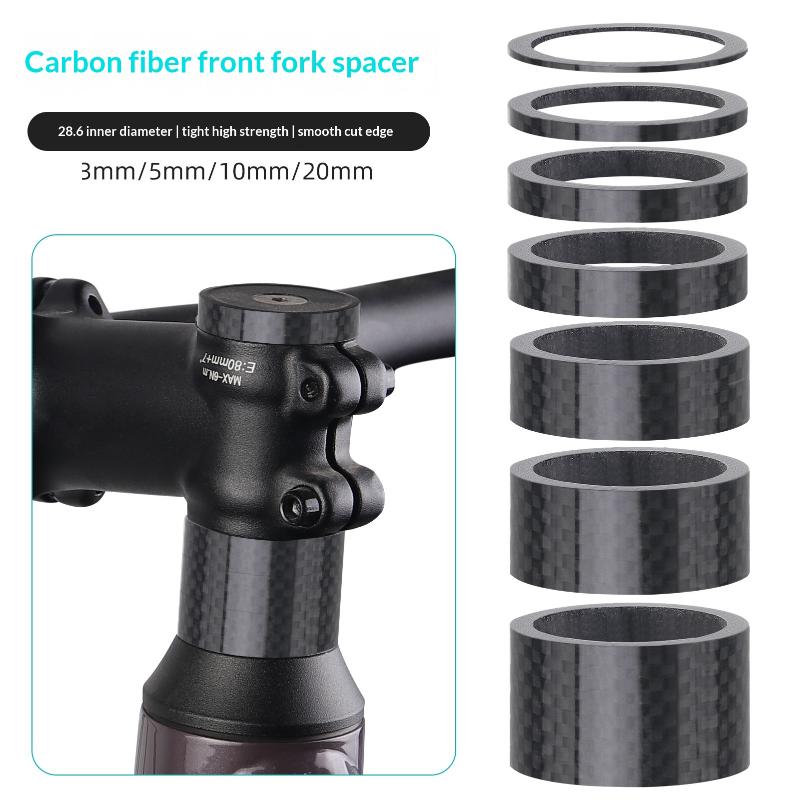 4/5 Stück Fahrrad Carbonfaser Spacer 3/5/10/15/20mm Steuersatz Unterlegscheibe 28,6mm Gabelrohr Spacer Mountainbike Zubehör