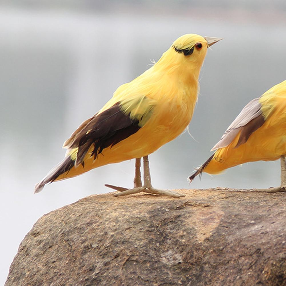 Garden Artificial Feathered Animal Ornament Simulation Oriole Bird Model Art Outdoor Decor