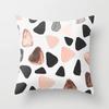 Nordic Ins Style Pink Geometric Pattern Ultra-short Velvet Pillowcase Cushion Pillowcase Pillowcase