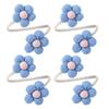 Ensemble de 4 Attache-rideaux Fleur Colorée Attaches Décoratives pour Draperies Attaches Corde Métallique pour Décorations de Fenêtre
