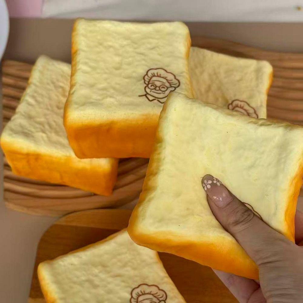 Moist Thick Grandma Toast Squishy Toy Slow Rising Sensory Fidget Toy  Adults