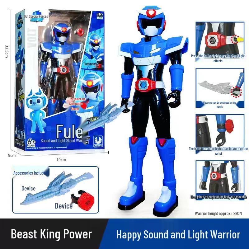 Mini Force X Leo Max Action Figure - Sound & Light Transformer Toy for Kids