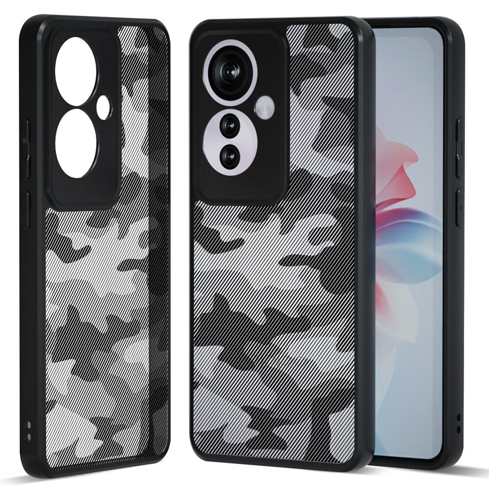 

IBMRS For Oppo Reno11 F 5G Case Soft TPU Hard PC Anti-Drop Phone Cover Artistic Camouflage