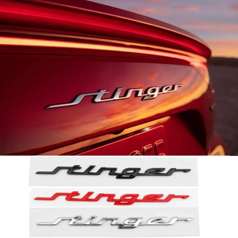 AABJD1 19CM ABS for KIA Stinger Logo 2023 2016 2017 2018 2019 2020 2021 2022 Car Rear Trunk Emblem Fender Side Badge Decals Accessories