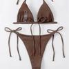 European and American Sexy Three-Point Small Sunken Stripe Split Swimsuit Bikini Bikini