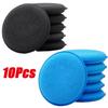 10Pcs Round Car Waxing Polish Wax Foam Sponge High Density Applicator Pads Cleaning Sponge Auto Detail Washing Car Cleaning Tool