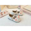Girls Flower Decorated Korean Style Princess Soft Sole Kids Leather Loafers