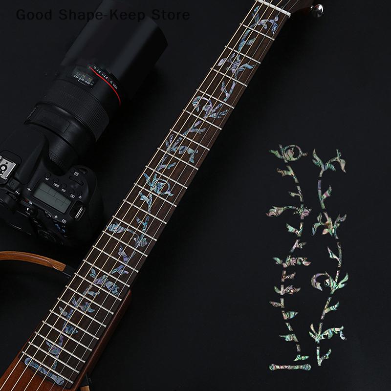 1PC Ultra Thin Electric Guitar Fretboard Sticker Cross Inlay Decals Instrument Decorations Guitarra Accessories