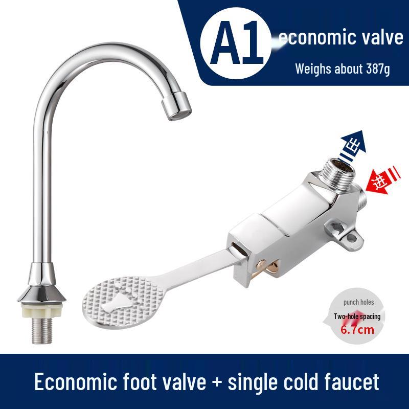 Fußbetätigtes Vollkupfer-Armaturventil für Krankenhaus- und Laborwaschbecken