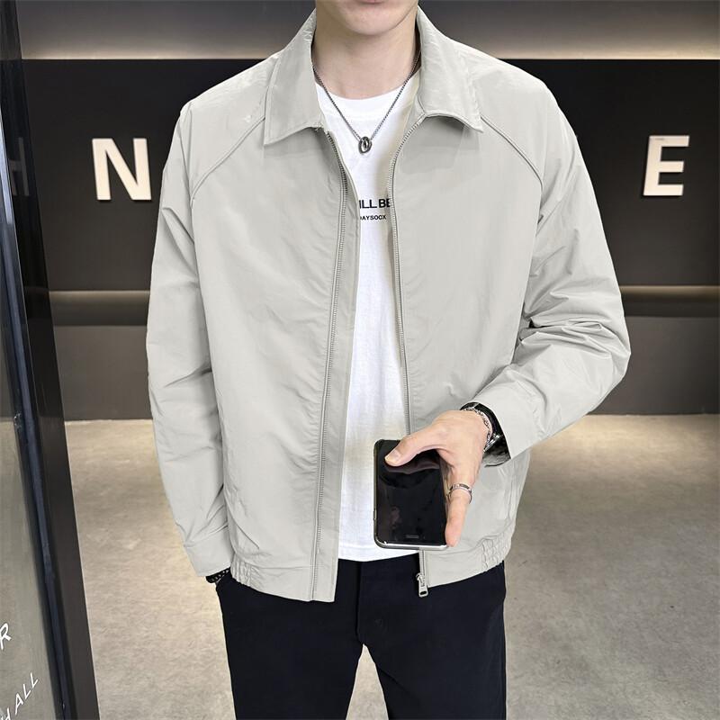 Spring New Product Men'S Fashion Versatile Trend Casual Korean Version Structure Splicing Lapel Jacket Loose Handsome Jacket