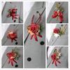 Lapela de Terno Masculino Flor Artificial Pulseira de Pulso Reutilizável Pulseira Floral Alta Simulação Versátil Celebração de Negócios Lapela