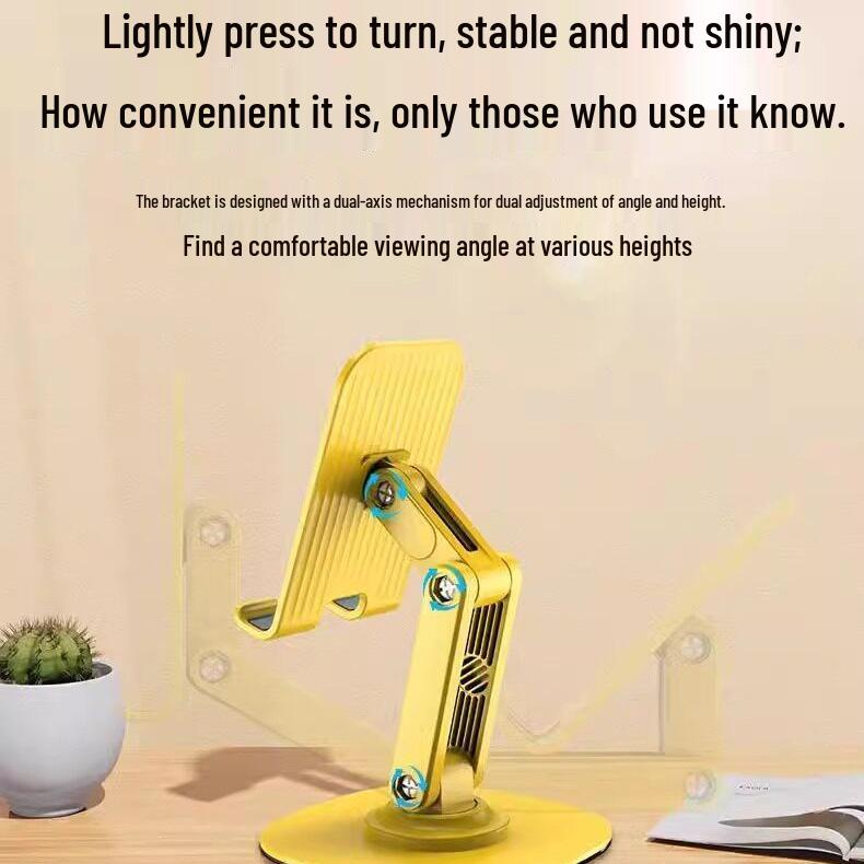 360° Rotating Metal Desktop Phone and Tablet Stand with Dual Axis Adjustment