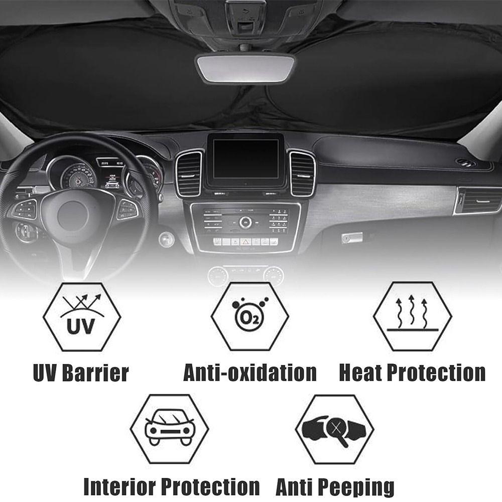 Skull Pattern Car Windshield Sun Shade Car Protection Car Front Window Cover  Summer