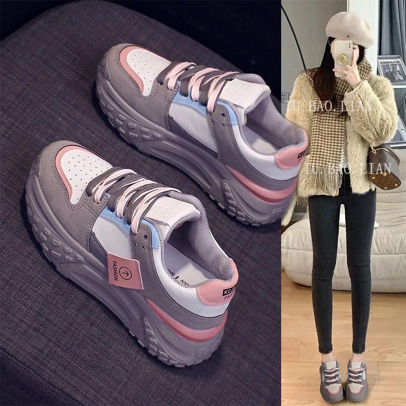 

Women s summer new thick-soled lightweight muffin-soled sports shoes casual board shoes women 40 рожевий