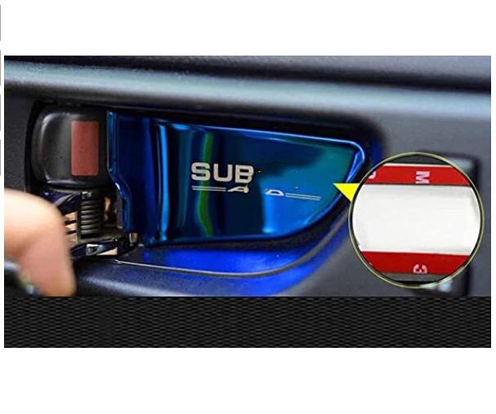 Lightbbuddy Subaru Indoor Inner Door Plate Interior Inner Parts Dress Up Set of 4 (Blue)