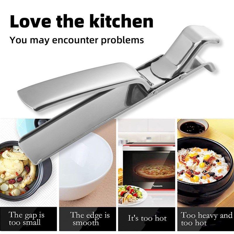 In-Stock Anti-Scalding Tongs for Picking up Plates and Bowls, Stainless Steel Food Tongs Default