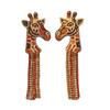 Vintage Giraffe Tassel Earrings Light Luxury Style Full Of Diamonds