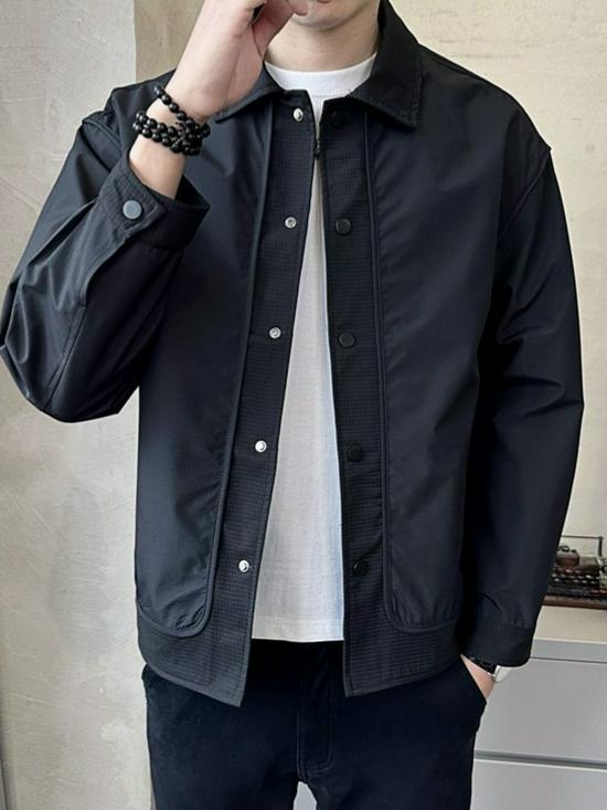 Men's Trendy Slim-Fit Flight Jacket - Teen Casual Spring/Autumn Versatile Top