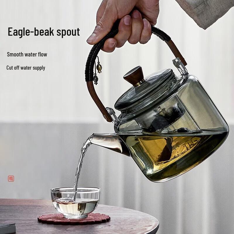 YIHUTEA High Temperature Glass Teapot with Tea Infuser