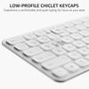 RAPOO 9010M Drahtloses Tastatur- und Maus-Set, Bluetooth 5.0/4.0/2.4GHz, Leiser Klick, Unterstützt die gleichzeitige Verbindung von 4 Geräten, Weiß
