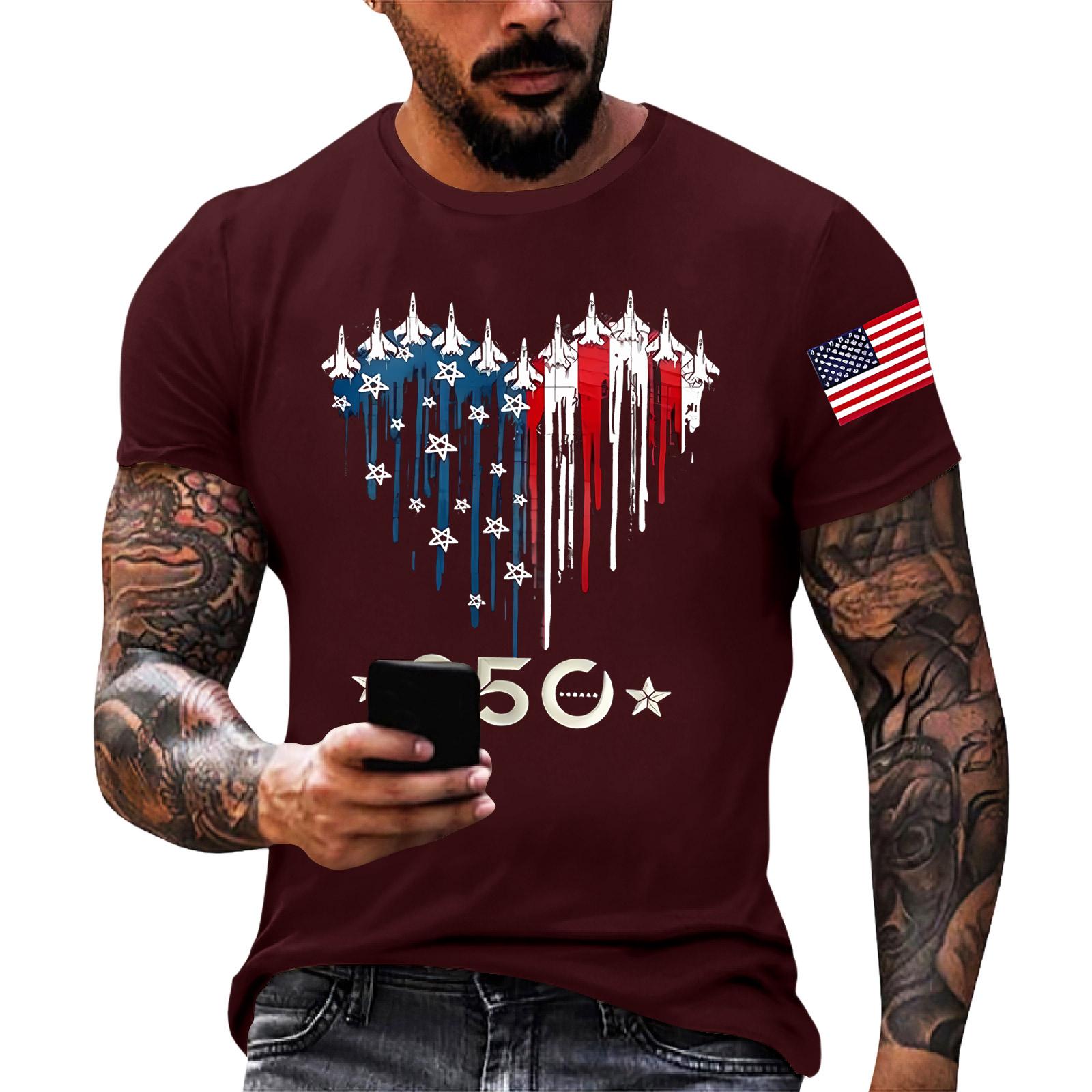 

Shirts for Men 250 Anniversary USA Shirt Shirt USA 250th Anniversary Shirt Patriotic Shirts for Men T Shirt XL винний
