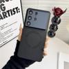 Applicable To Samsung S26Ultra Mobile Phone Case S25plus Lychee Pattern Anti-drop S24 Magnetic Suction Thin Ring Protective Case