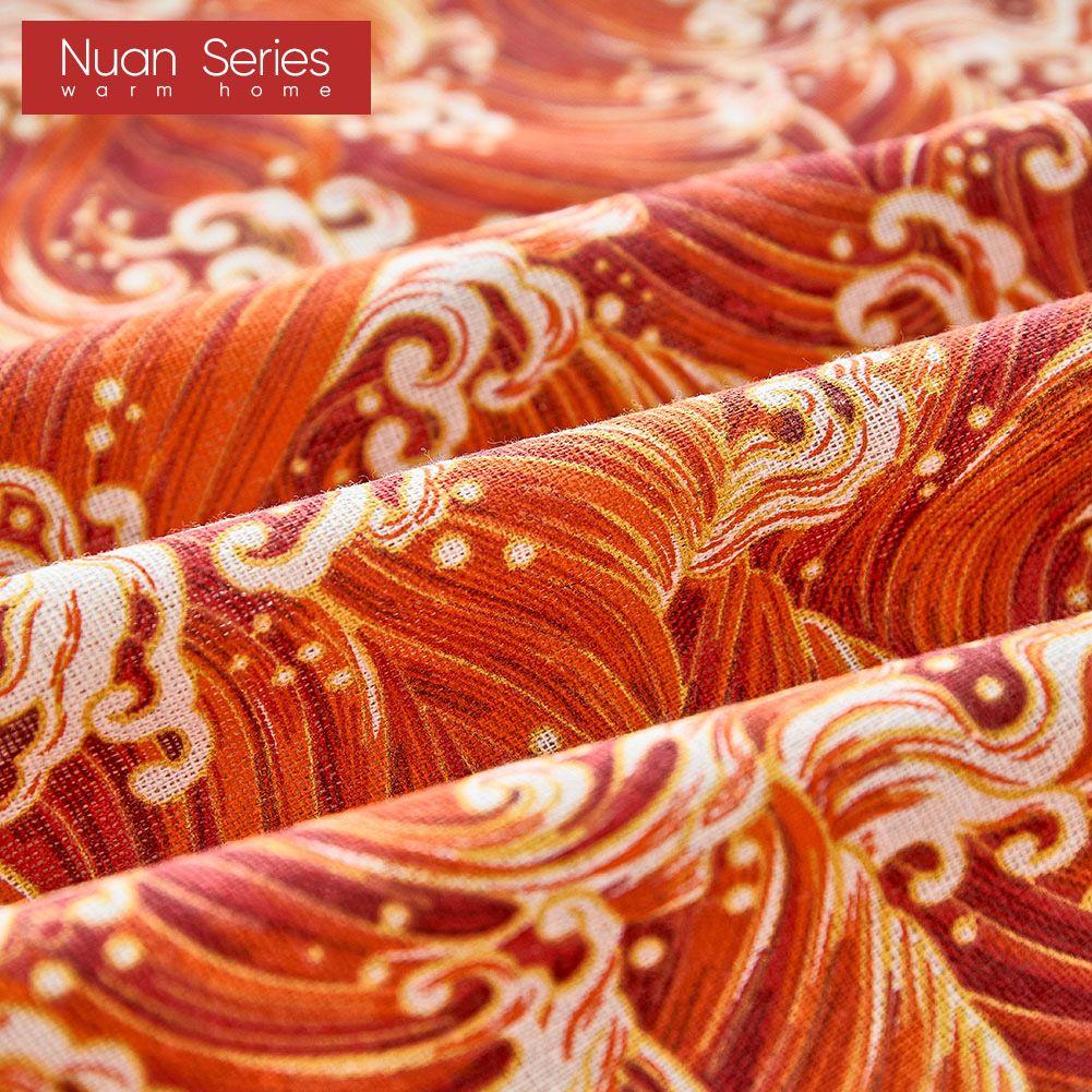 1PC Hot Selling Fashionable and Versatile Japanese Printed Tassel Cotton Linen Curtains for Small Windows Balcony Home Dceor Nuan Series