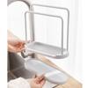Double-Layer Kitchen Dishcloth Holder Hollow Design Countertop Rag Hanger  Under Sink