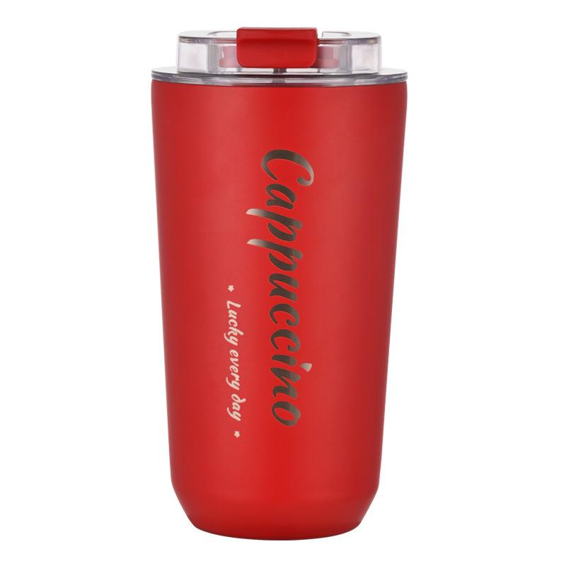 Portable Double-Layer Vacuum Insulated Coffee Cup - Stainless Steel, Creative Design for Girls