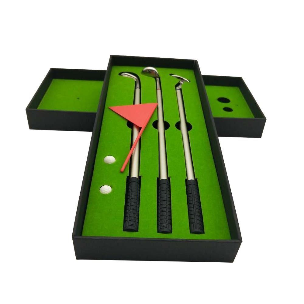 Golf Club Gift Black/Red/Blue Ink Golf Shaped Ballpoint Pen Neutral Pen Golf Putter Pen Set Gel Pen