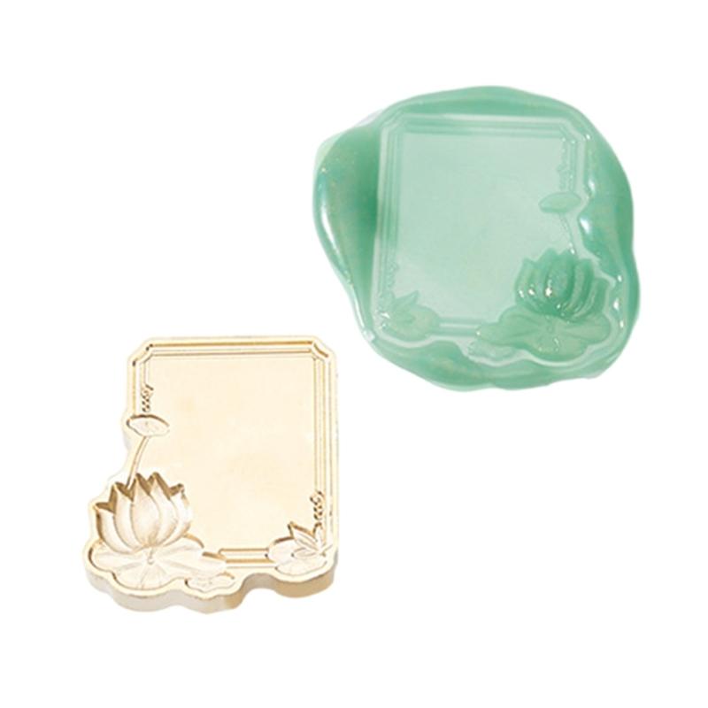 Sealings Wax Stamp Head for Envelope Invitation Card DIY Scrapbooking Flower Photo Frame Seal Stamp Head Replacement