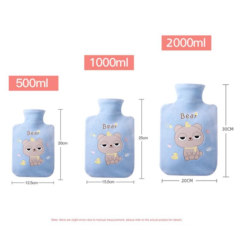 Hot Water Bottle, New Style Cute Hand Warmer for Women, Portable Warm Water Bag, Large and Small Sizes, Plush for Students