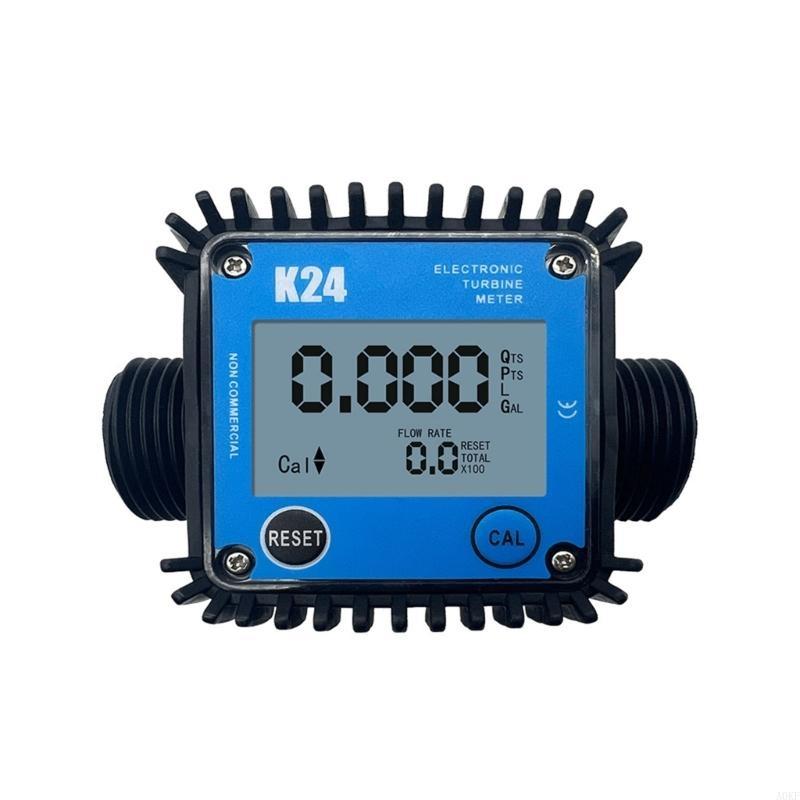 Liquid Meter 10-120L/min Flowmeter with LCD Display for Diesel-Fuel Water DN25 Electronic Turbine-Flow Meter A0KF