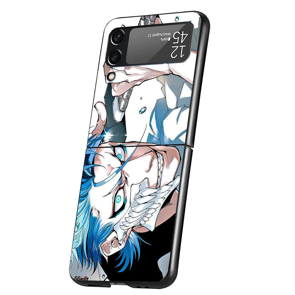Bleach Grimmjow Cover Phone Case For Samsung Galaxy Z Flip 7 6 5 4 3 5G Flip7 Flip6 Flip5 Flip4 Flip3 Black Fundas Shell Galaxy