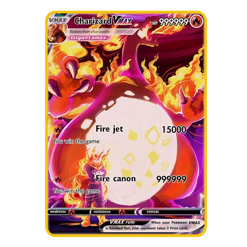 NEW Metal Card 10000 Points Arceus Charizard Super Card Golden English Mewtwo Vmax GX EX Anime Collection Card Gift
