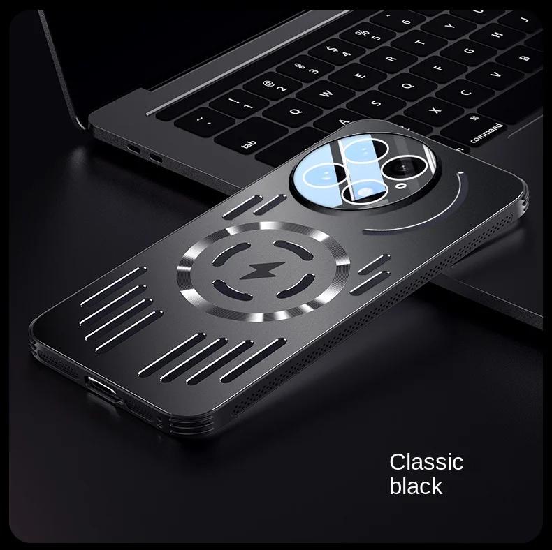 

Металлический теплоотводящий магнитный чехол для OnePlus 13T 13 R 12 ACE 5 Pro Magsafe ударопрочный алюминиевый сплав бампер твердый чехол Shell For OnePlus 13R чёрный