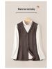 Ultra-Warm Silk Wool Vest: Women's Autumn & Winter Plush Cardigan for Middle-Aged & Elderly
