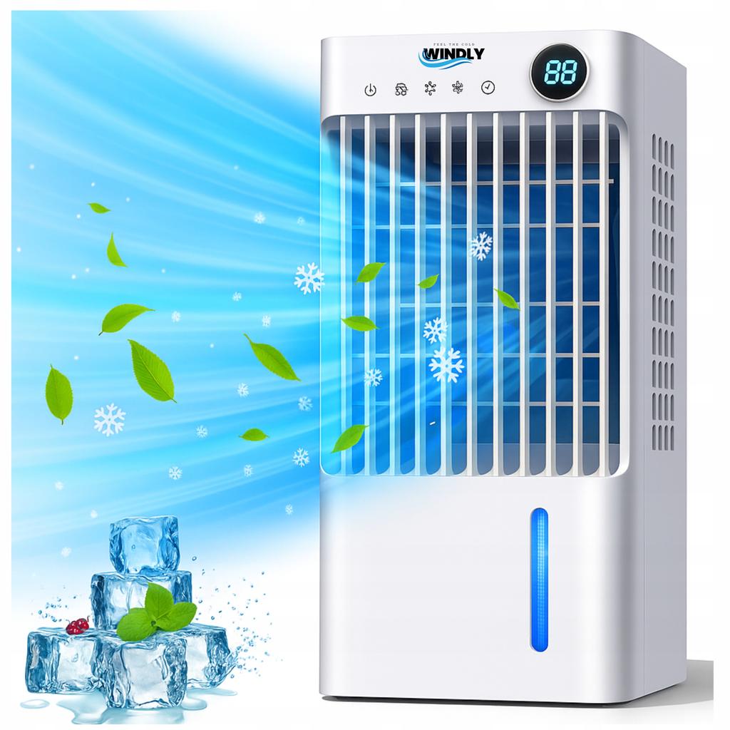 Portable Air Conditioner Fan Windly 70W Water Cooler 5L + Remote Control