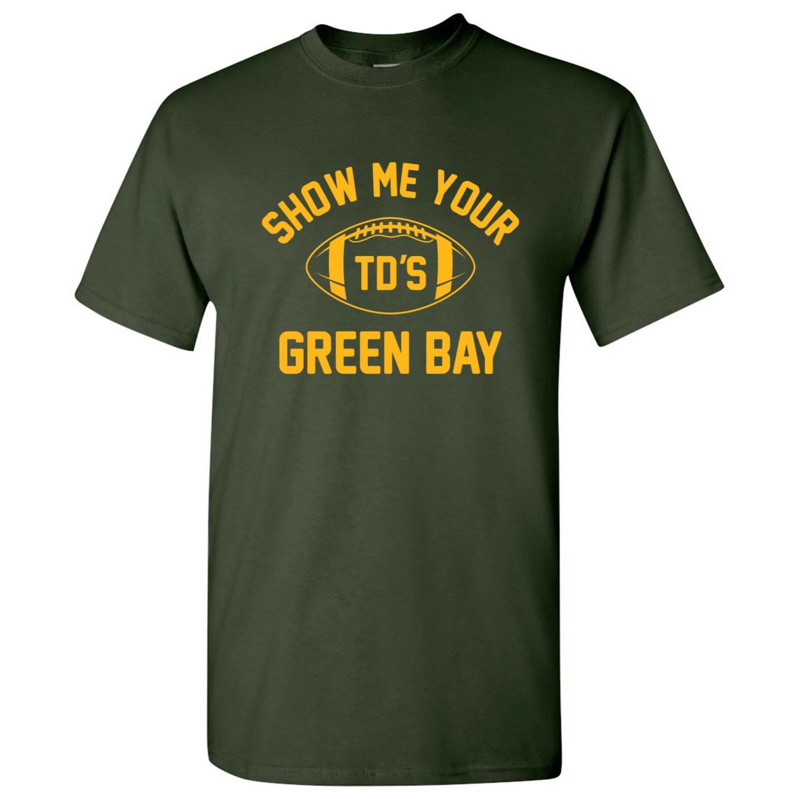 Green Bay Show Me Your TDs - Funny American Football Team T Shirt M