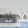 Swan Porcelain Figurine Realistic Animal Sculpture Cute Decorative Statue Crafts Gifts for Living