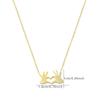 Palm Pendant Necklace Environmentally Friendly Electroplated Gold and Silver Heart Necklace Collar Pendant Jewelry Chain