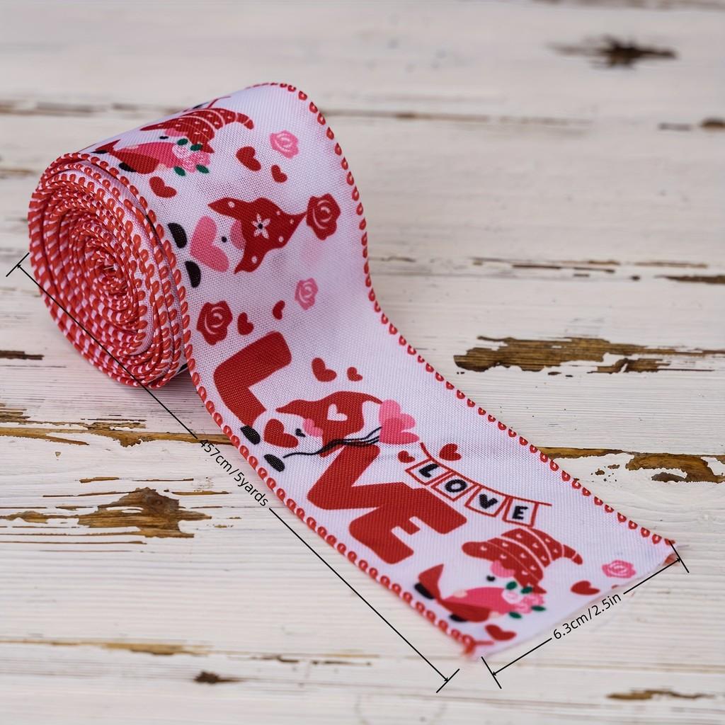 

Heart Colorful Red Valentines Day Polyester Ribbon For Stylish Decoration And Crafting Valentines Ribbon F